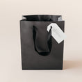 Load image into Gallery viewer, Black Matte Paper Welcome Gift Bags | Pre-Tagged & Ready