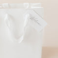Load image into Gallery viewer, White Matte Paper Welcome Gift Bags | Pre-Tagged & Ready