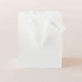 Load image into Gallery viewer, White Matte Paper Welcome Gift Bags | Pre-Tagged & Ready