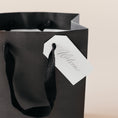 Load image into Gallery viewer, Black Matte Paper Welcome Gift Bags | Pre-Tagged & Ready

